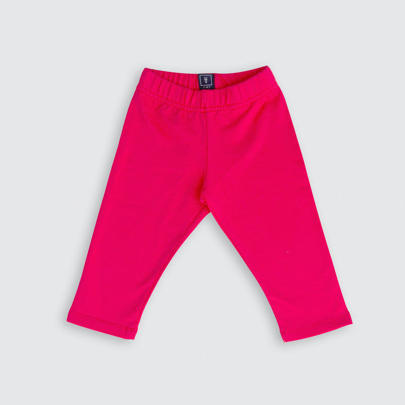 Stretch Cotton Terry Plain Capri Leggings