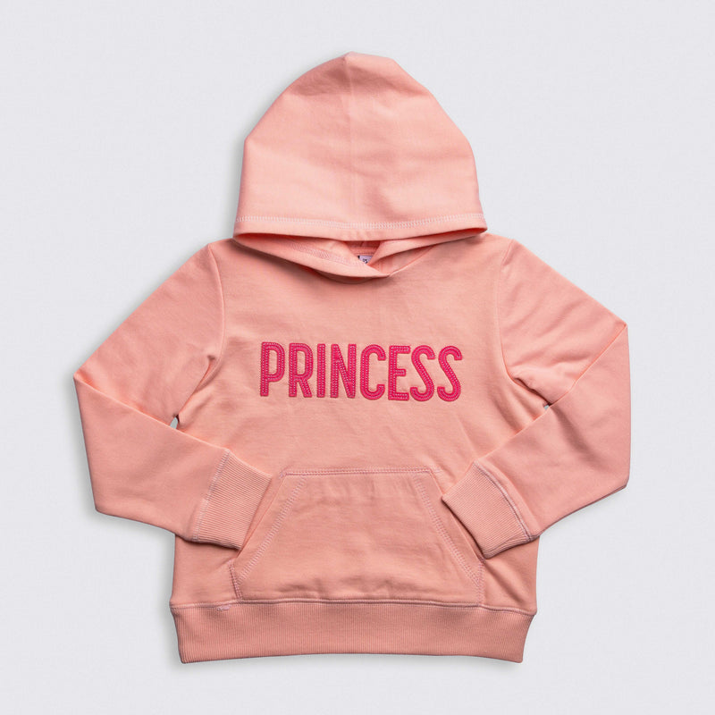 Light Brushed Cotton Princess Embroidery Hooded Sweatshirt